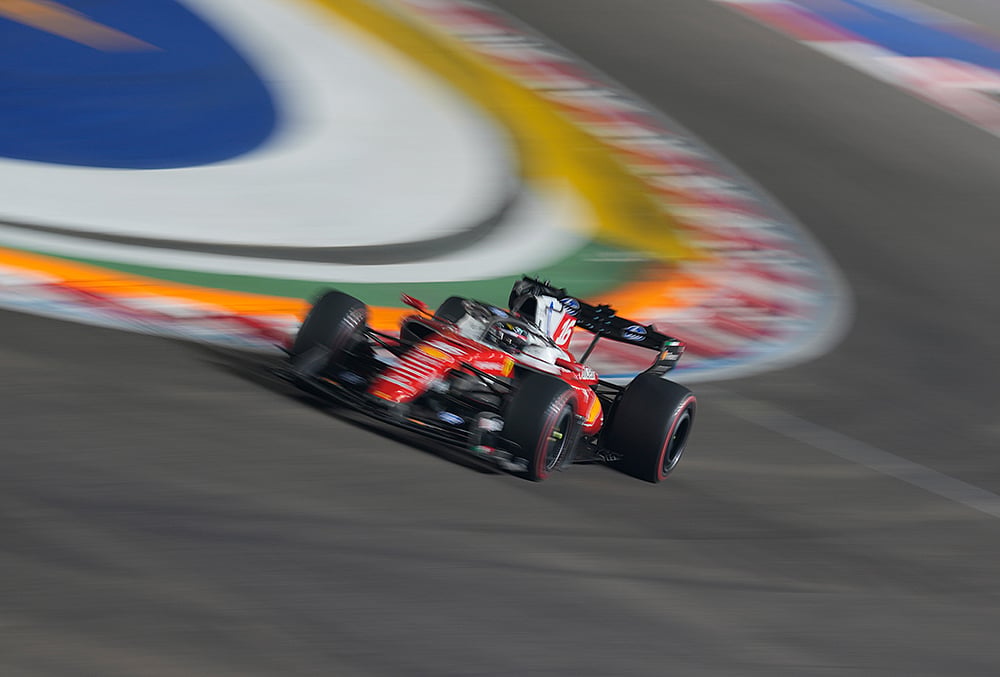 F1 Singapore Grand Prix auto racing highlights-Charles Leclerc of Monaco