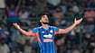 | Photo: PTI/Money Sharma : India's Arshdeep Singh celebrates after the wicket of Afghanistan's Mohammad Nabi during the first T20I cricket match between India and Afghanistan, in New Delhi, Sunday, Sept. 13, 2026.