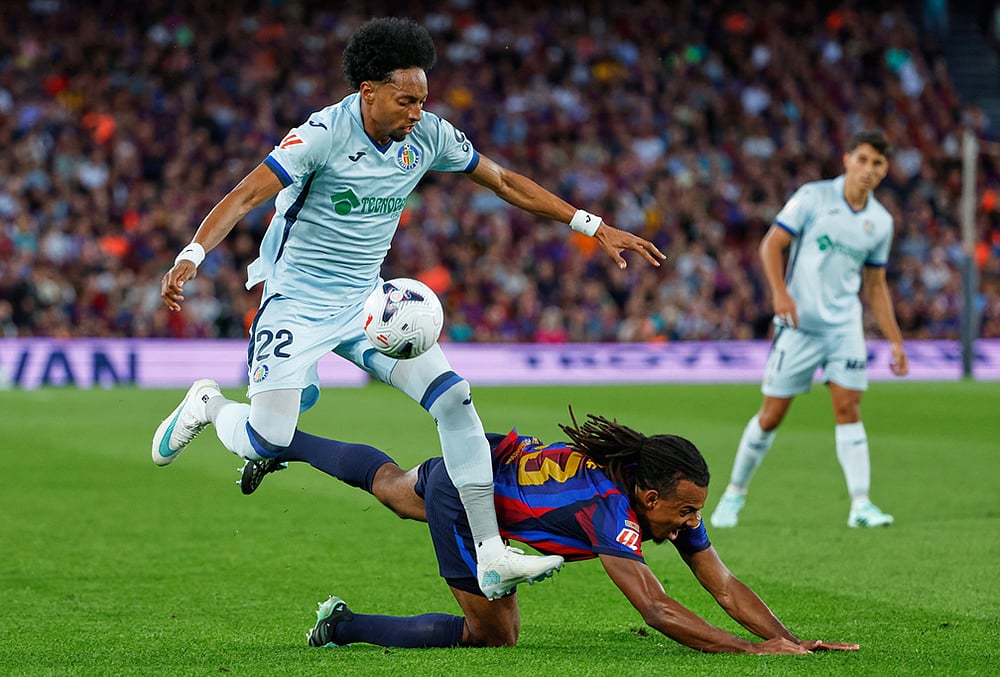 Barcelona vs Getafe La Liga match highlights-Getafes Johan Mojica