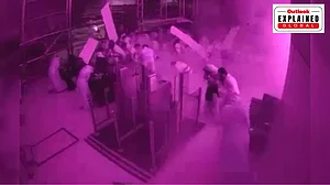 Saudi Media Ministry via AP : CCTV video released by Saudi Arabia's Media Ministry shows passengers taking cover as flames and smoke fill part of King Khalid International Airport in Riyadh
