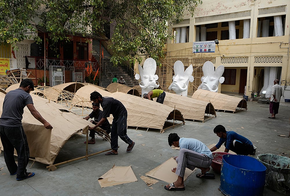biggest ravan effigy preparation
