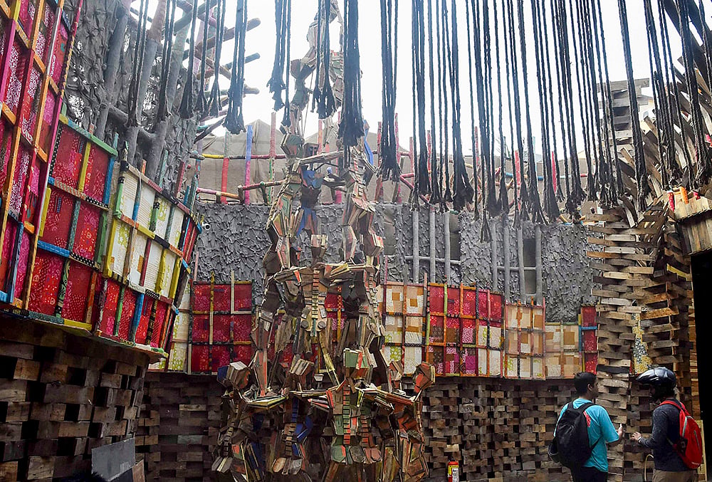 Maa Durga idol immersion and pandal photos