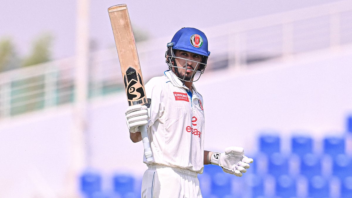 Sediqullah Atal completes his maiden Test century on Day 5 in the one-off match against Bangladesh - | Photo: X/ACBOfficials