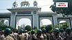 Protest Refuge, Political Rift: Bangla Sahib Row Pits AAP Against DSGMC, Draws BJP And SAD Into Fray Karma/ PTI : Security personnel stand guard outside the entrance gate of Gurdwara Bangla Sahib in New Delhi