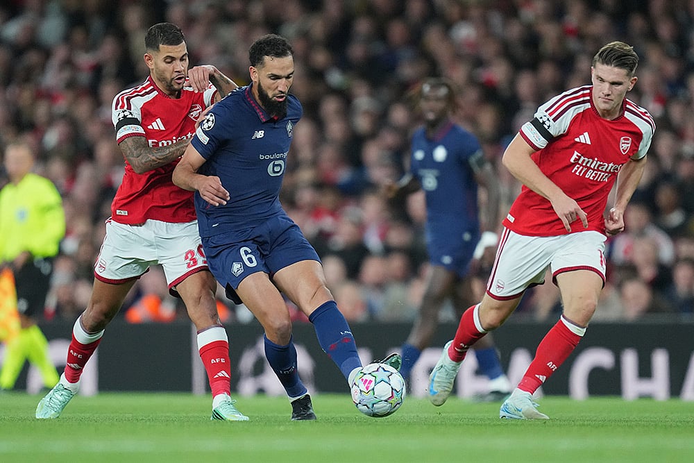 Britain Champions League Soccer: Arsenal vs Lille
