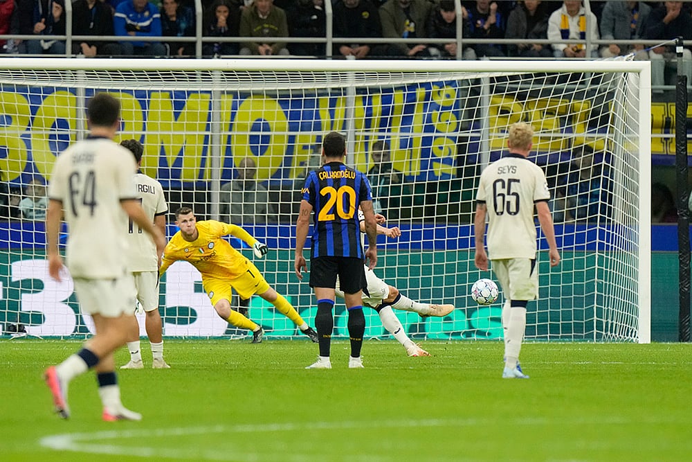 Champions League Soccer Match: Inter Milan vs Club Brugge