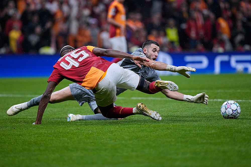 UEFA Champions League Soccer Match: Galatasaray vs Barcelona