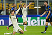 Tresoldi Hat-Trick Stuns Inter As Club Brugge Edge Seven-Goal Thriller In UEFA Champions League | Photo: AP/Luca Bruno : Brugge's Freddie Potts, left, celebrates after winning the Champions League opening phase soccer match between Inter Milan and Club Brugge in Milan, Italy, Tuesday, Oct. 13, 2026.