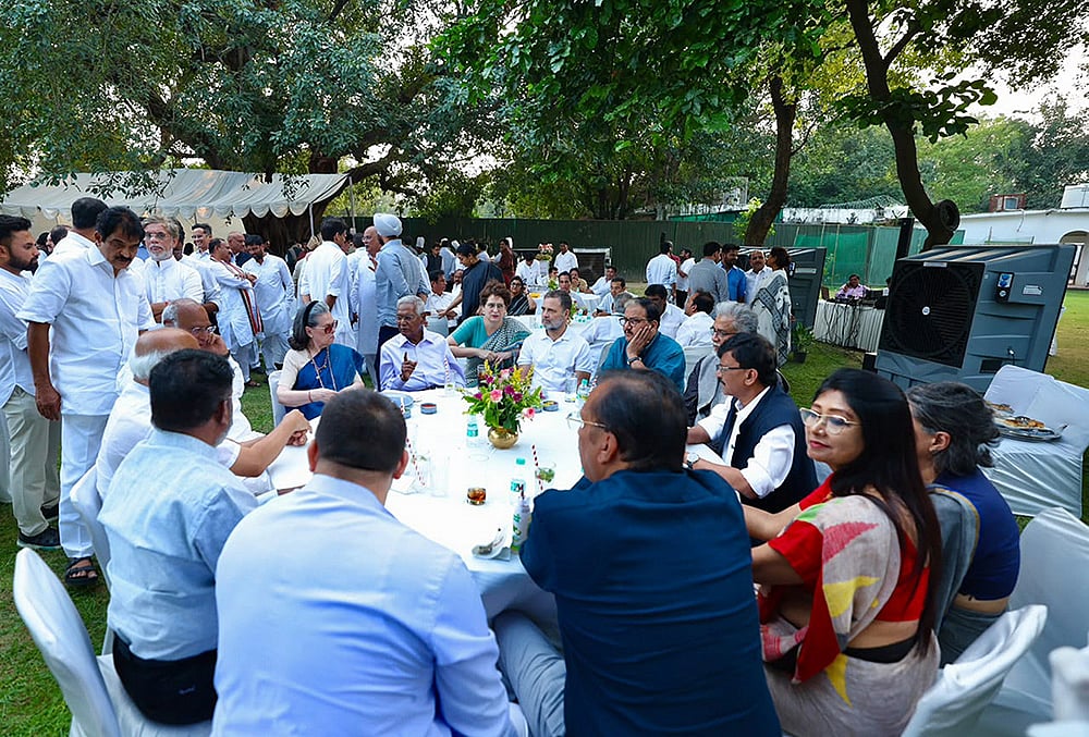 Rahul Gandhi Central Delhi high tea meeting
