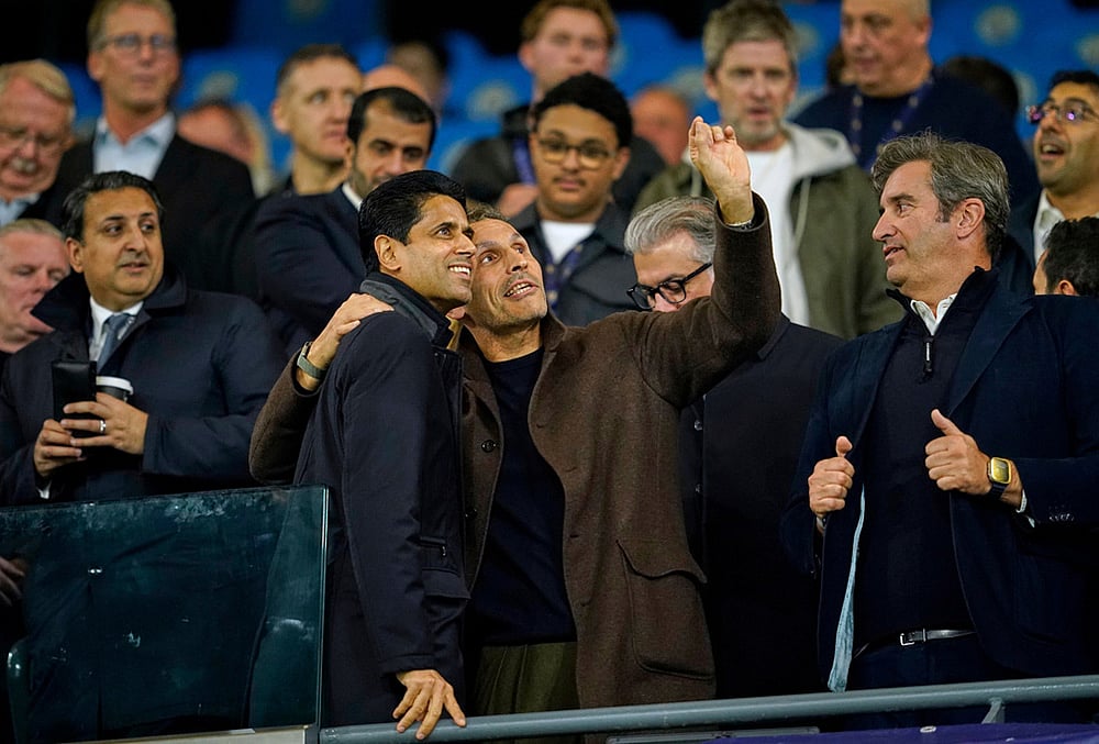 Man City vs PSG UEFA champions league football highlights-Nasser Al-Khelaifi