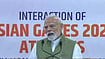@mansukhmandviya/X : PM Narendra Modi during interaction with Asian Games 2026 athletes. 
