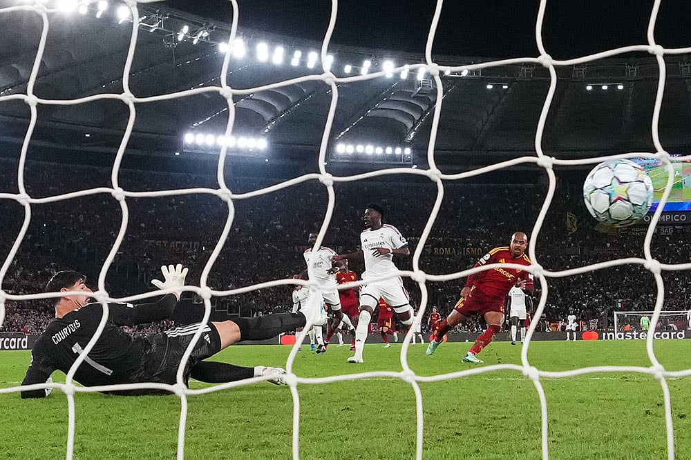 Champions League Soccer Match: Roma vs Real Madrid