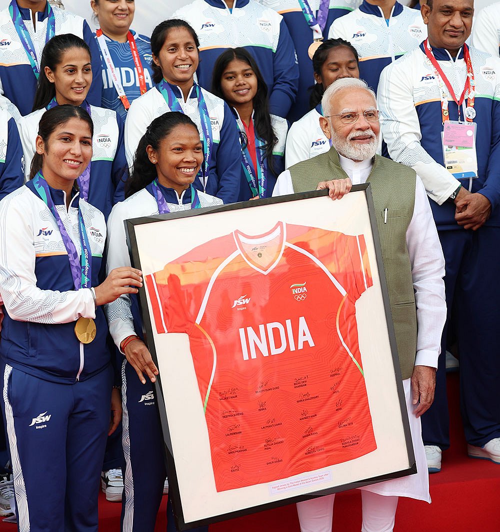 PM Narendra Modi meets Asian Games 2026 participants