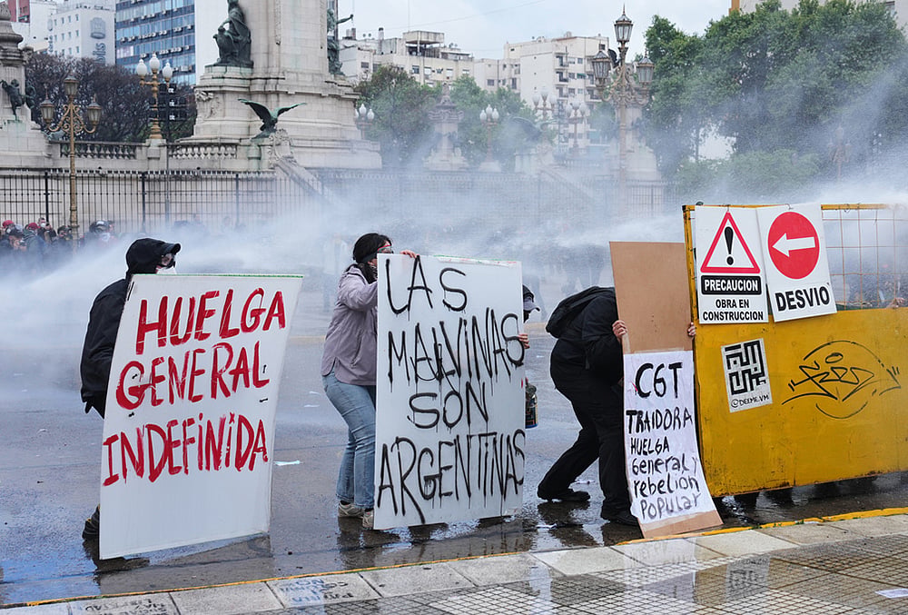 Javier Milei protests