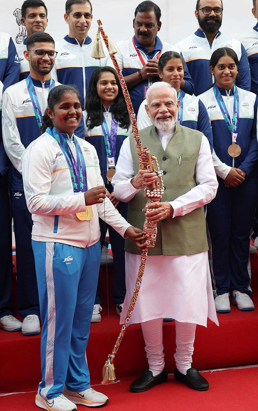 PM Narendra Modi meets Asian Games 2026 participants