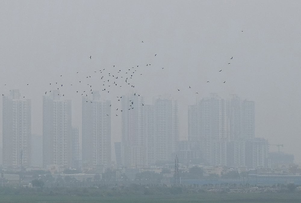 Hazy conditions in Gurugram