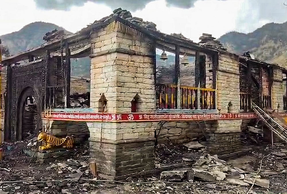 historic Kumaon temple fire Navratri 2026