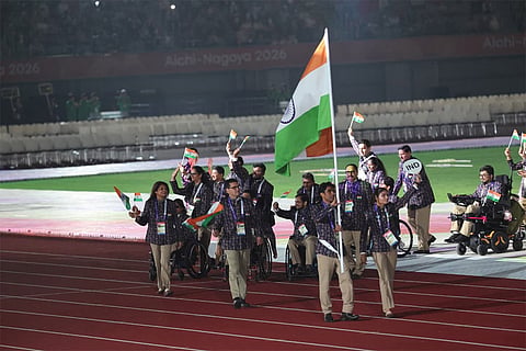 India's contingent marches into the opening ceremony of the Asian Para Games 2026 in Aichi-Nagoya, Japan, ready to represent the country on the continental stage.