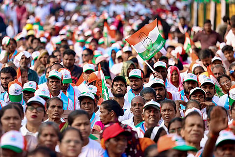 In this image received on Oct. 18, 2026, People take part in 'Goy Rakhonn Yatra', in Margao, Goa.