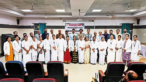 The Team: Senior police officers, urologists and medical professionals at Jagdalpur hospital after the reverse-vasectomy camp