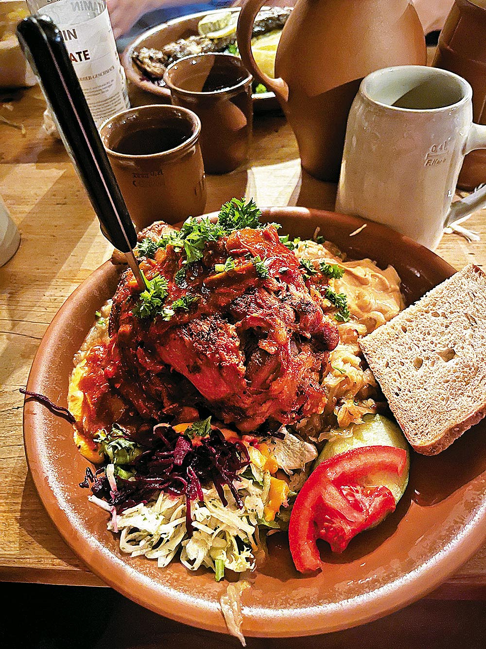 Pork knuckle with sauerkraut