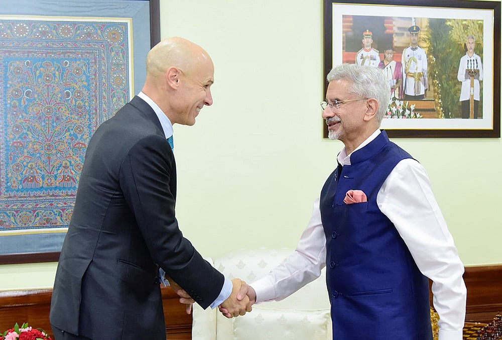 S Jaishankar during a meeting