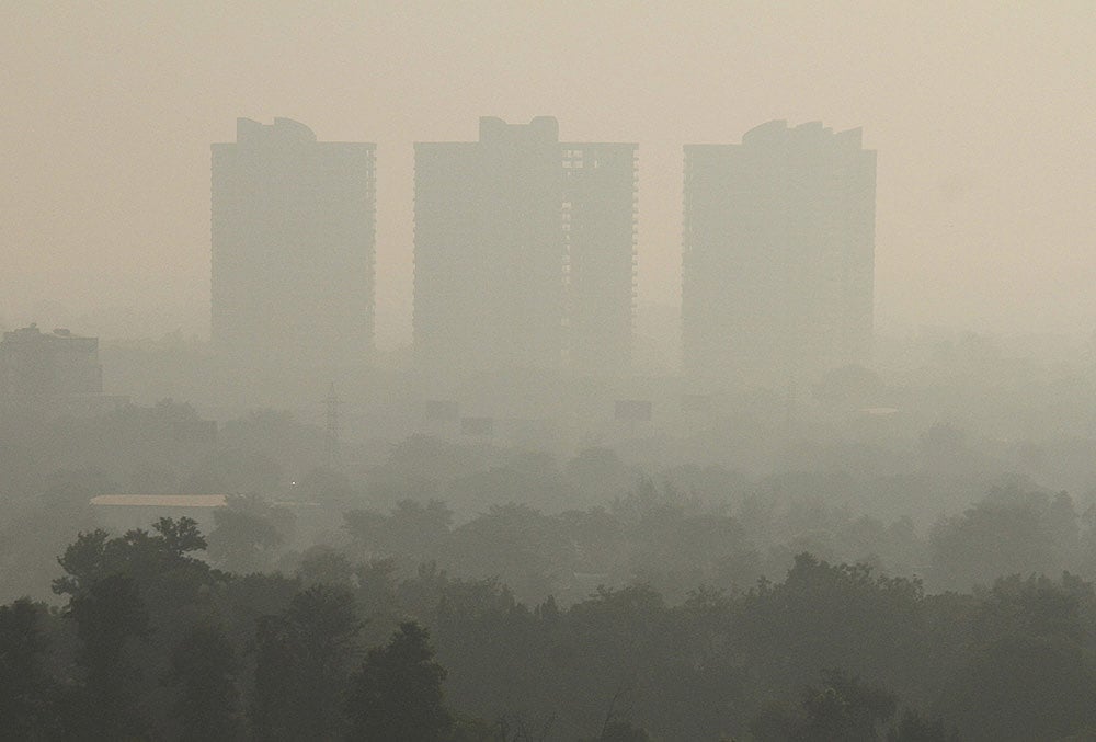 Hazy conditions in Gurugram