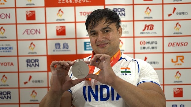 India’s Ashok won silver in the men’s 65kg para powerlifting event at the Asian Para Games 2026. - PCI