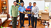 IAF Inducts Indigenous Firefighting Robot Ordered Under Emergency Procurement After Operation Sindoor IAF Chief-designate Air Marshal Ashutosh Dixit receives a scale model of 'Made In India' robotic firefighting system