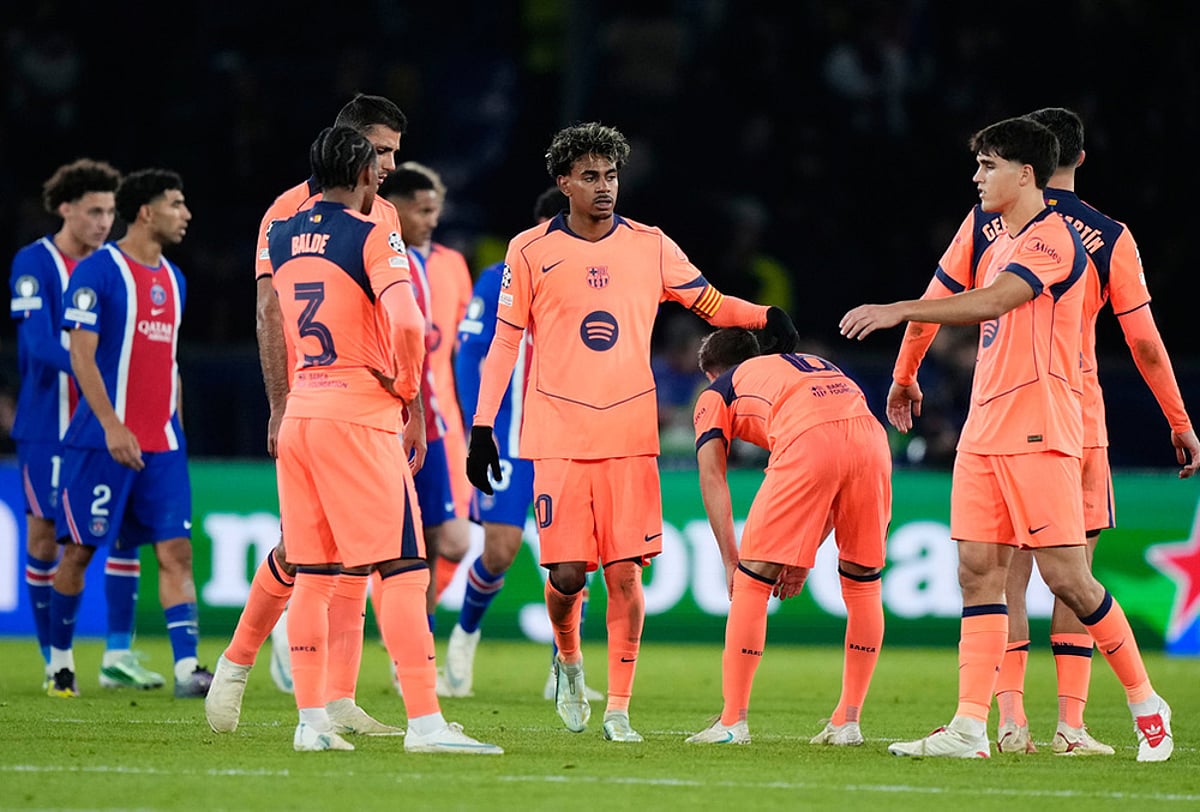 PSG vs FC Barcelona UEFA Champions League highlights-Barcelona's Lamine Yamal