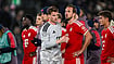 | Photo: Carina Johansen/NTB via AP : Bayern Munich's Harry Kane and goalkeeper Jonas Urbig react after the Champions League opening phase soccer match between Viking and Bayern Munich in Stavanger, Norway, Tuesday Oct. 13, 2026. 