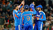 |Photo: X/BCCI : Team India celebrates after Axar Patel dismissed Finn Allenn