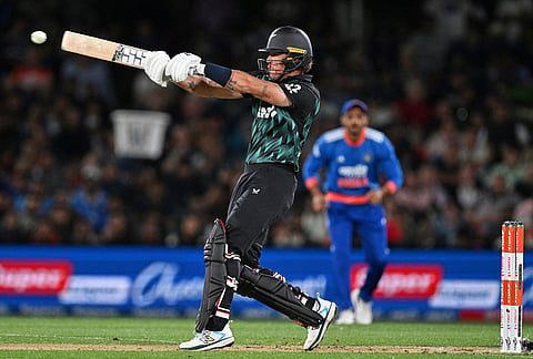 New Zealand's Finn Allen bats during the T20 cricket international between New Zealand and India in Christchurch, New Zealand, Thursday, Oct. 22, 2026. 
