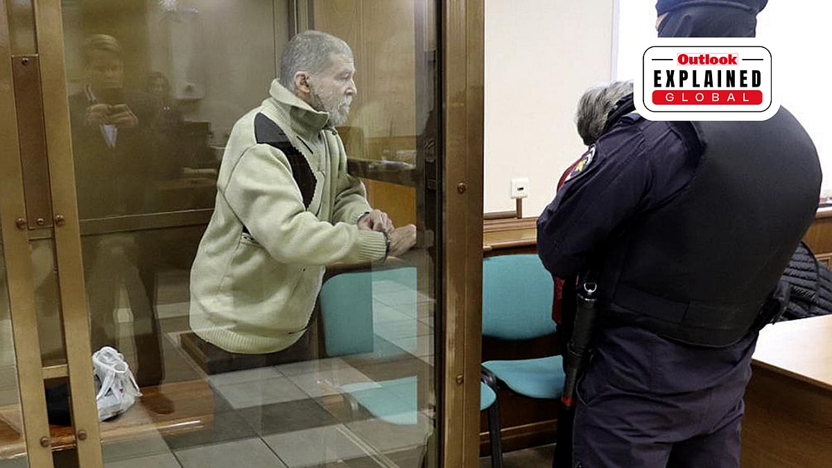 Stephen Hubbard, a US citizen accused of fighting as a mercenary for Ukraine, appears at a court hearing in Moscow -  | Moscow City Court Press Service