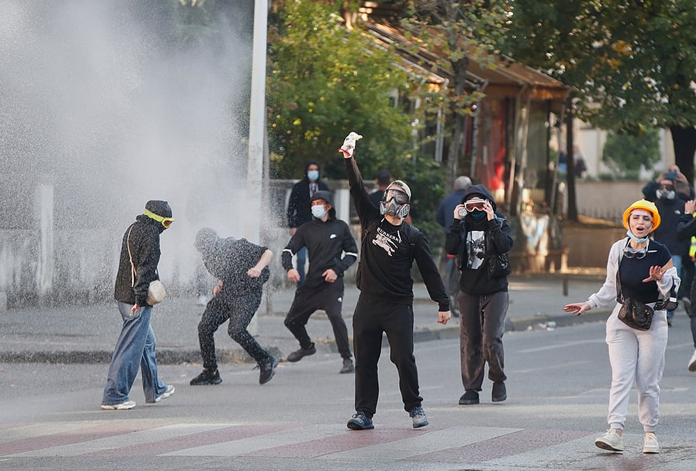 Central Tirana unrest