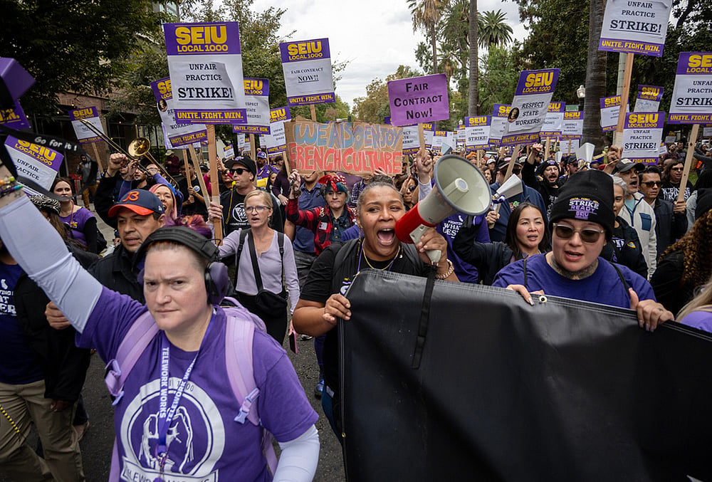 gavin newsom state worker strike