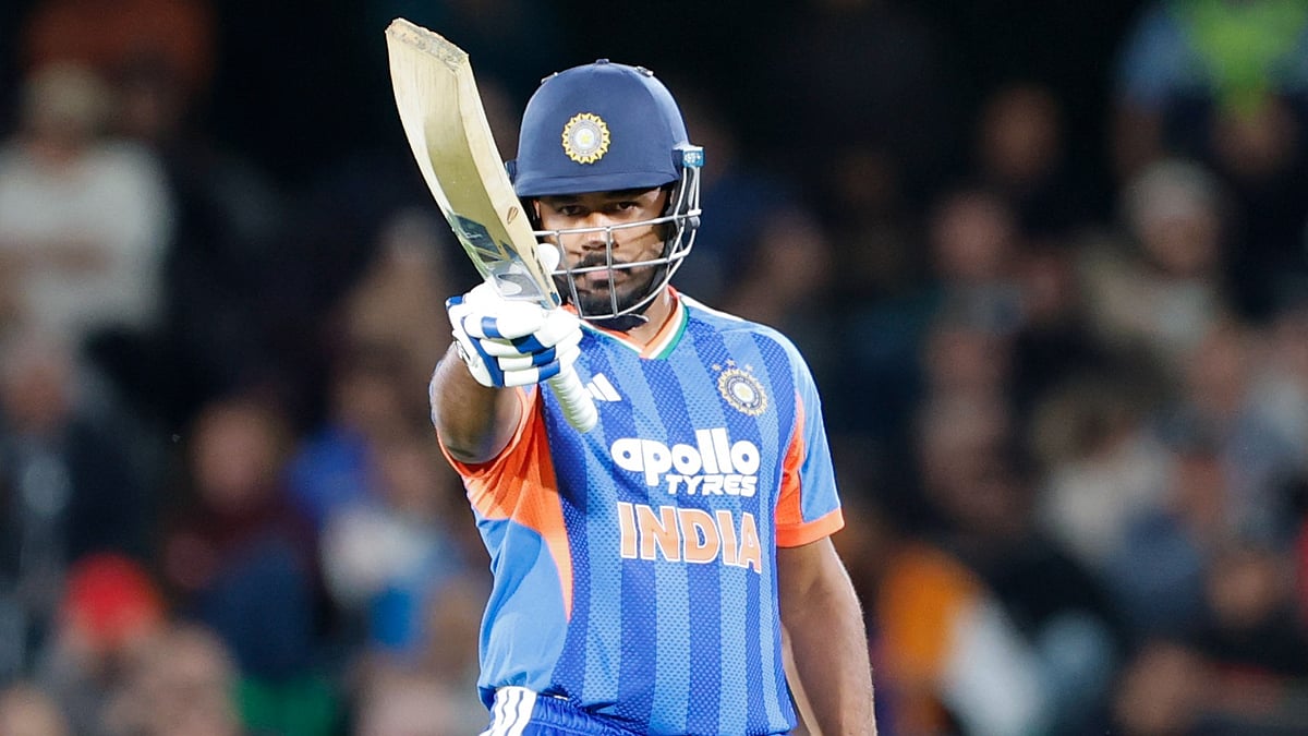 Sanju Samson top-scored for India in the first T20I against New Zealand on Thursday, October 12, at the Hagley Oval - | Photo: X/BCCI