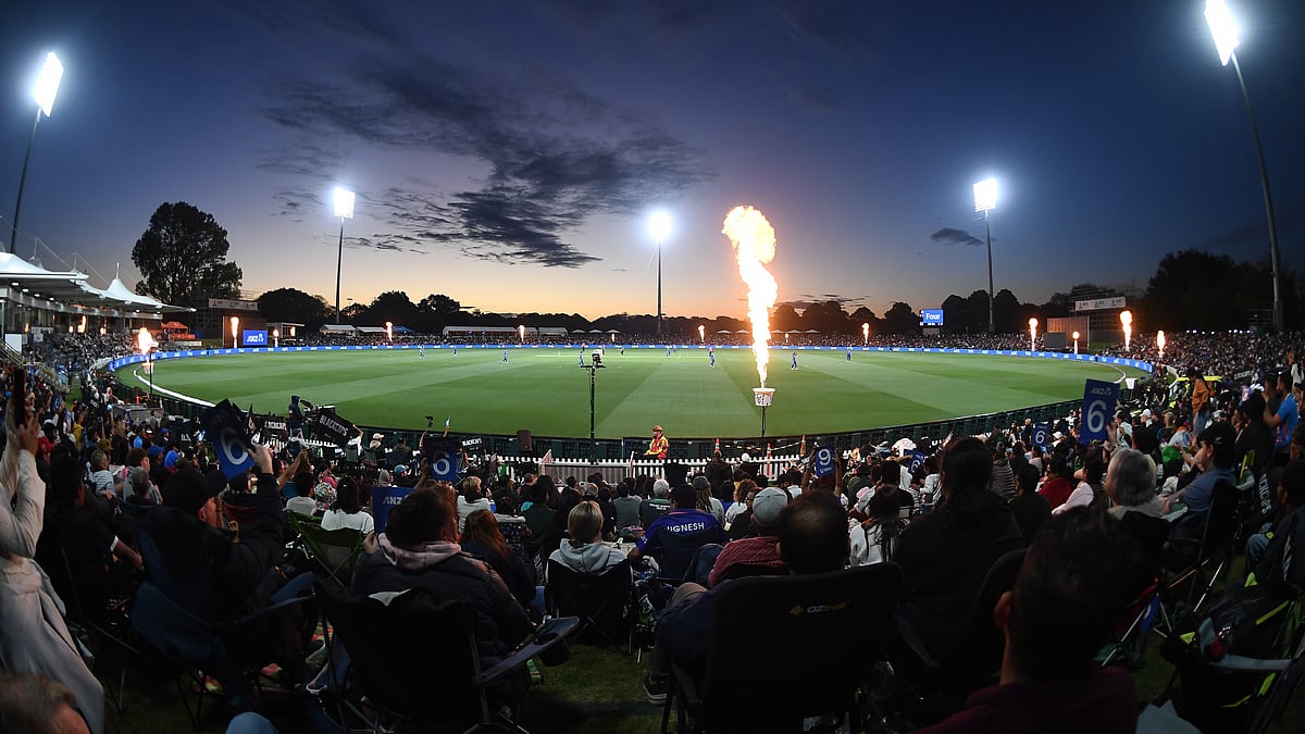 The India vs New Zealand second T20I is set for Hagley Oval in Christchurch. - BLACKCAPS/X