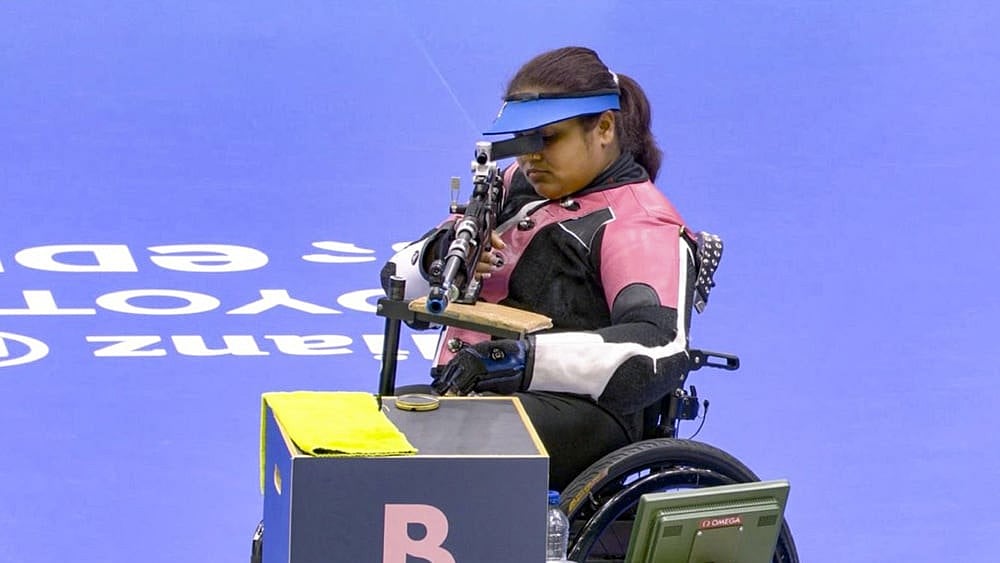 Paris Paralympics 2024: Mona Agarwal competes in Women's 10m air rifle (SH1) shooting - | Photo: PTI