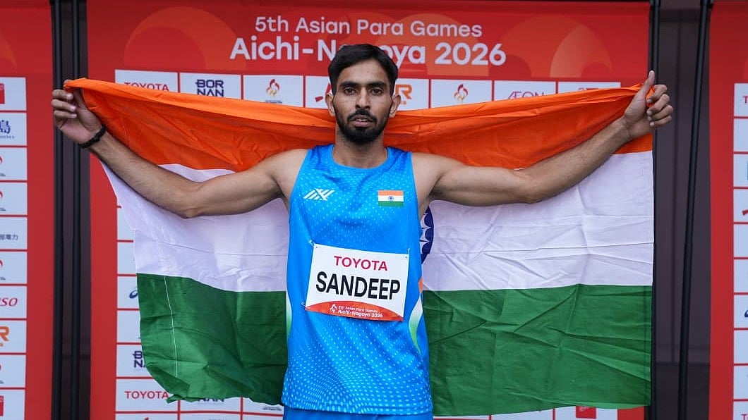 Sandeep set a world record of 52.28 seconds to win gold in the men's 400m T64. - SAI