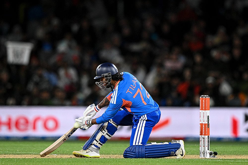Tilak Varma IND vs NZ 2nd T20I