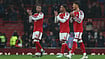 Arsenal 2-0 Everton Highlights, Premier League 2026-27: Konsa, Gabriel's Goals Seal Comfortable Victory For Gunners Ian Walton/AP Photo : Arsenal's Ezri Konsa, left, Gabriel, center, and Ben White walk off the pitch after the English Premier League soccer match between Arsenal and Everton in London.