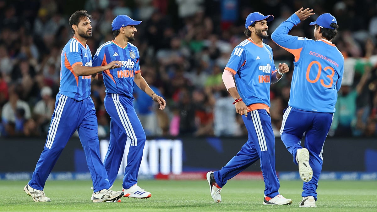 Indian players celebrating after a dismissal during the India vs New Zealand 2nd T20I in Christchurch - X/BCCI