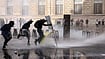 France Floods Streets With 70,000 Police As Cost-Of-Living Protests Return | Jeremias Gonzalez/AP : Police use a water cannon during a demonstration against rising living costs in Rennes, France, on October 24, 2026.