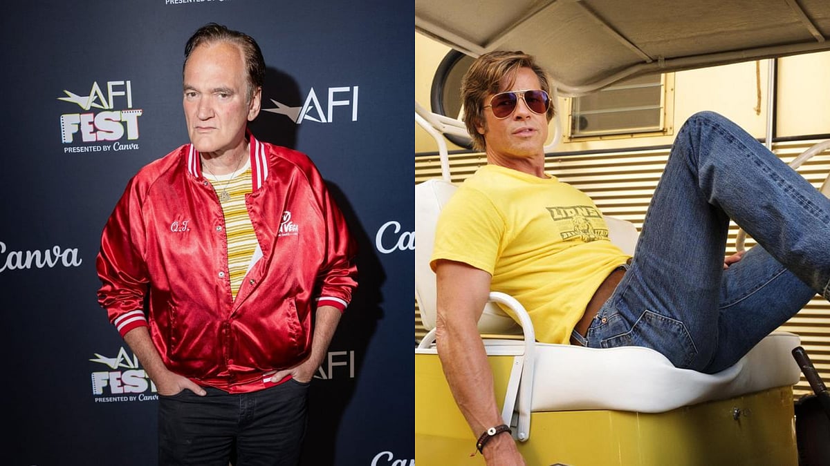 Quentin Tarantino shows 17 minutes of Cliff Booth at AFI Fest - Left pic - AFI Fest/X, Right pic - Instagram