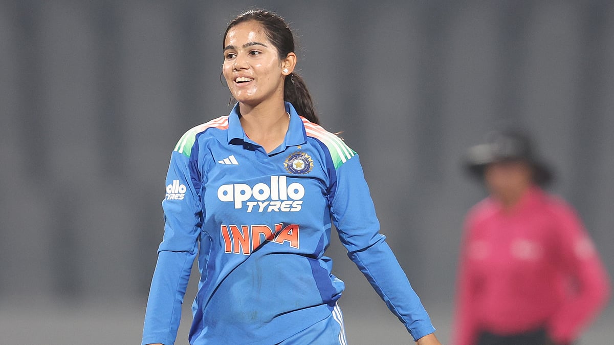 Vaishnavi Sharma celebrates after dismissing Beloved Biza during India vs Zimbabwe 2nd ODI 2026.  - BCCIWomen/X