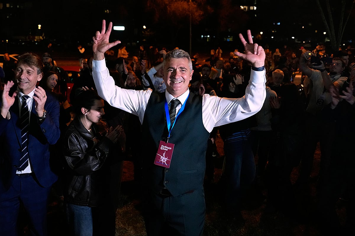 Students' List leader Ilija Srdanovic Serbia election results