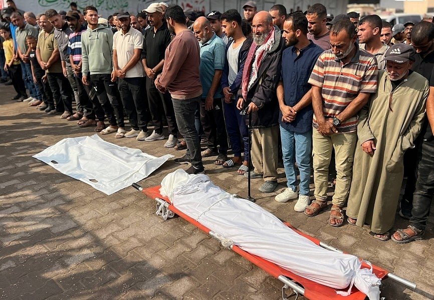 Israeli airstrikes killed five Palestinians, including a seven-year-old girl, across Gaza on October 26. - X