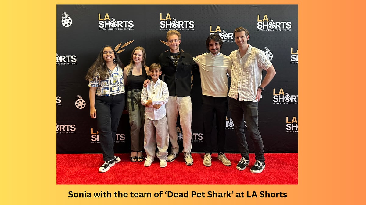 Sonia Bhatia with the team of Dead Pet Shark