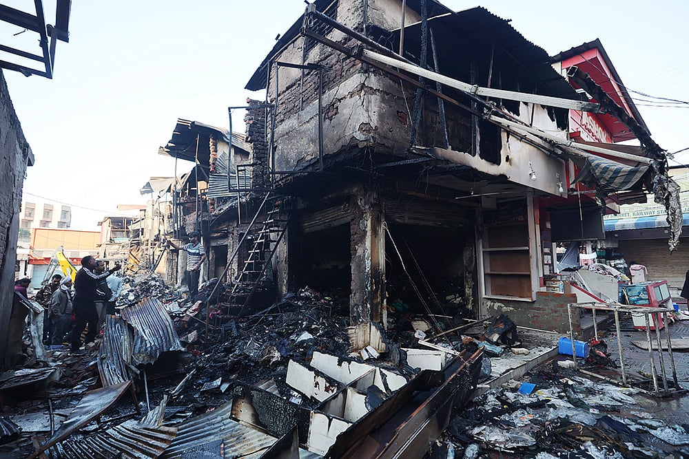 Fire broke out in Jammus Shiv Market